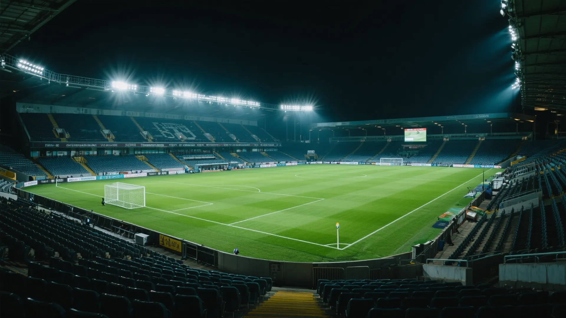 足球场馆夜景